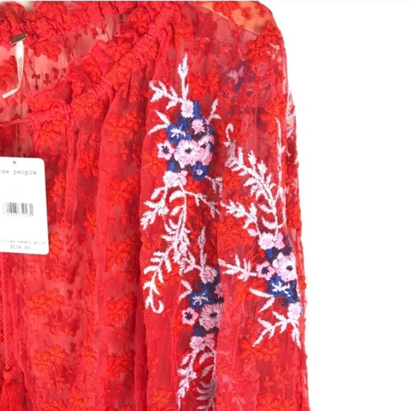NWT Free People Jubilee Embroidered Top. Size S - Picture 7 of 8